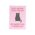 I tolerate You - kaart