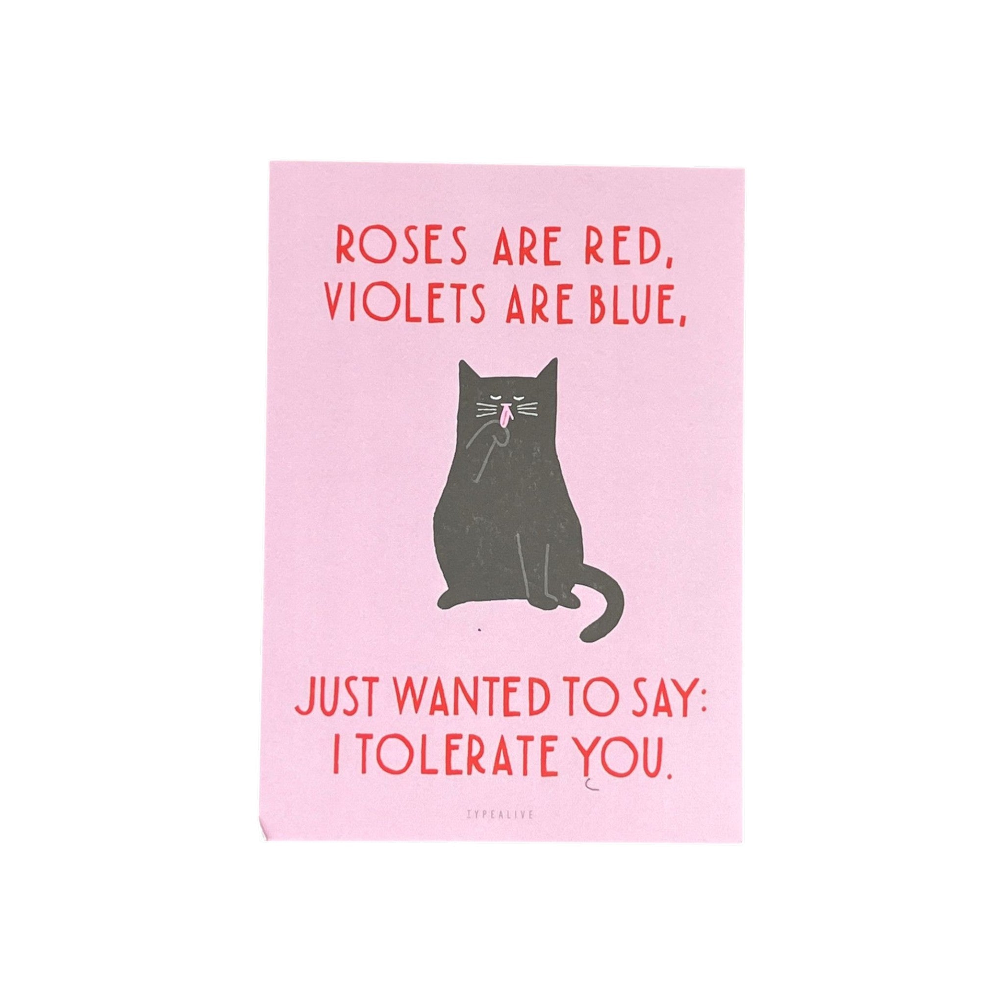 I tolerate You - kaart