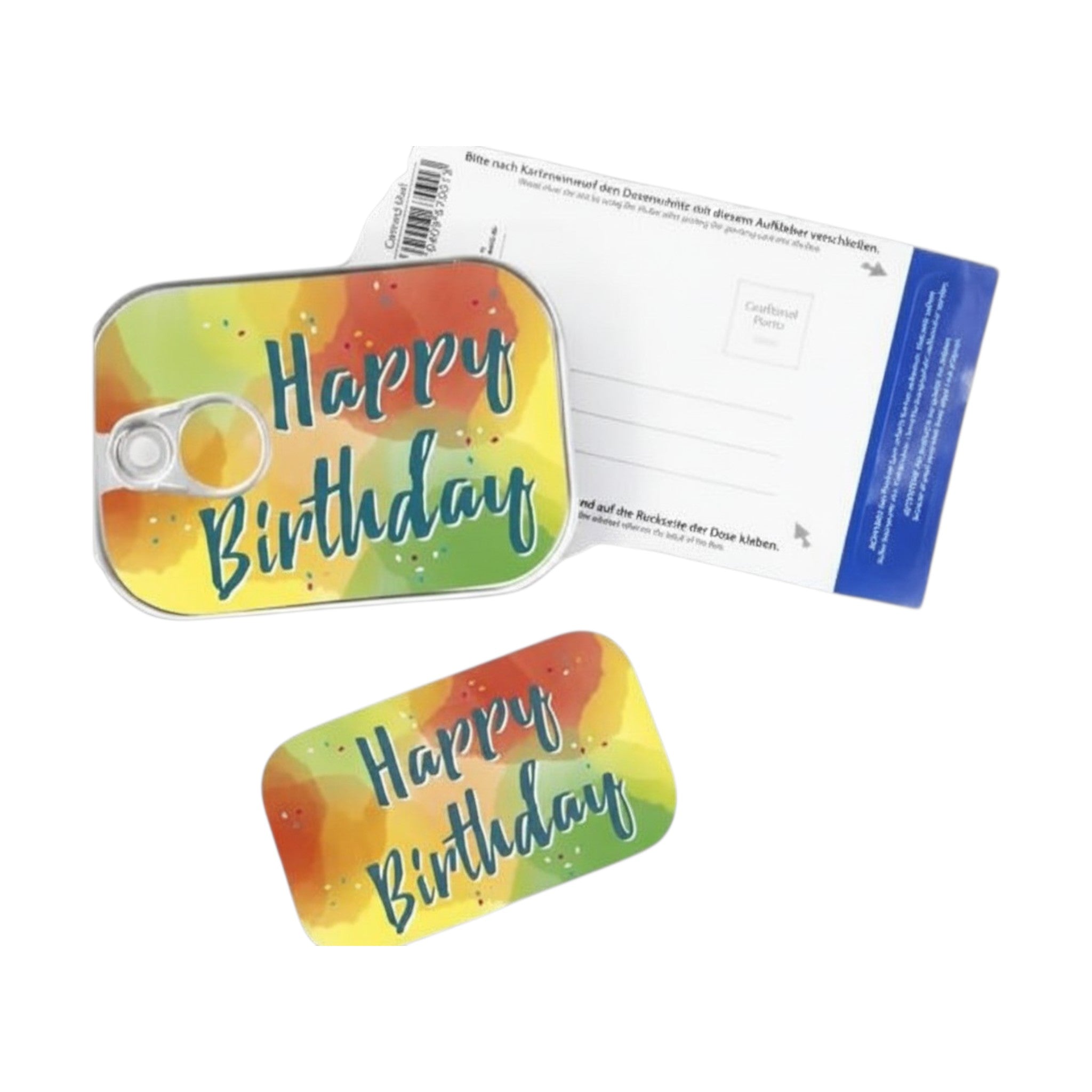 Happy Birthday - cadeau in blik