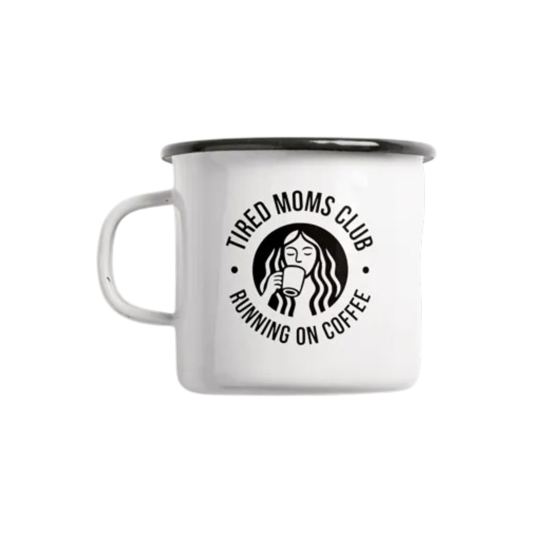 Tired Moms Club - emaille beker