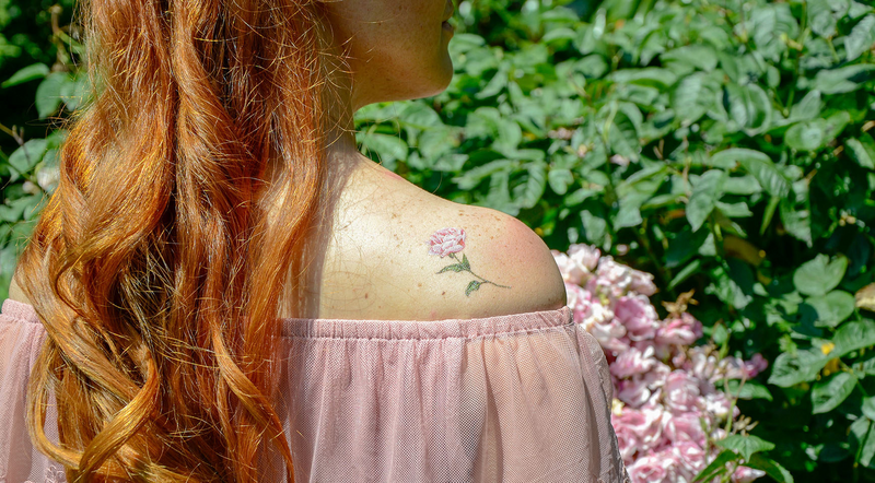 Tijdelijke tatoeage - Roos (5 stuks)