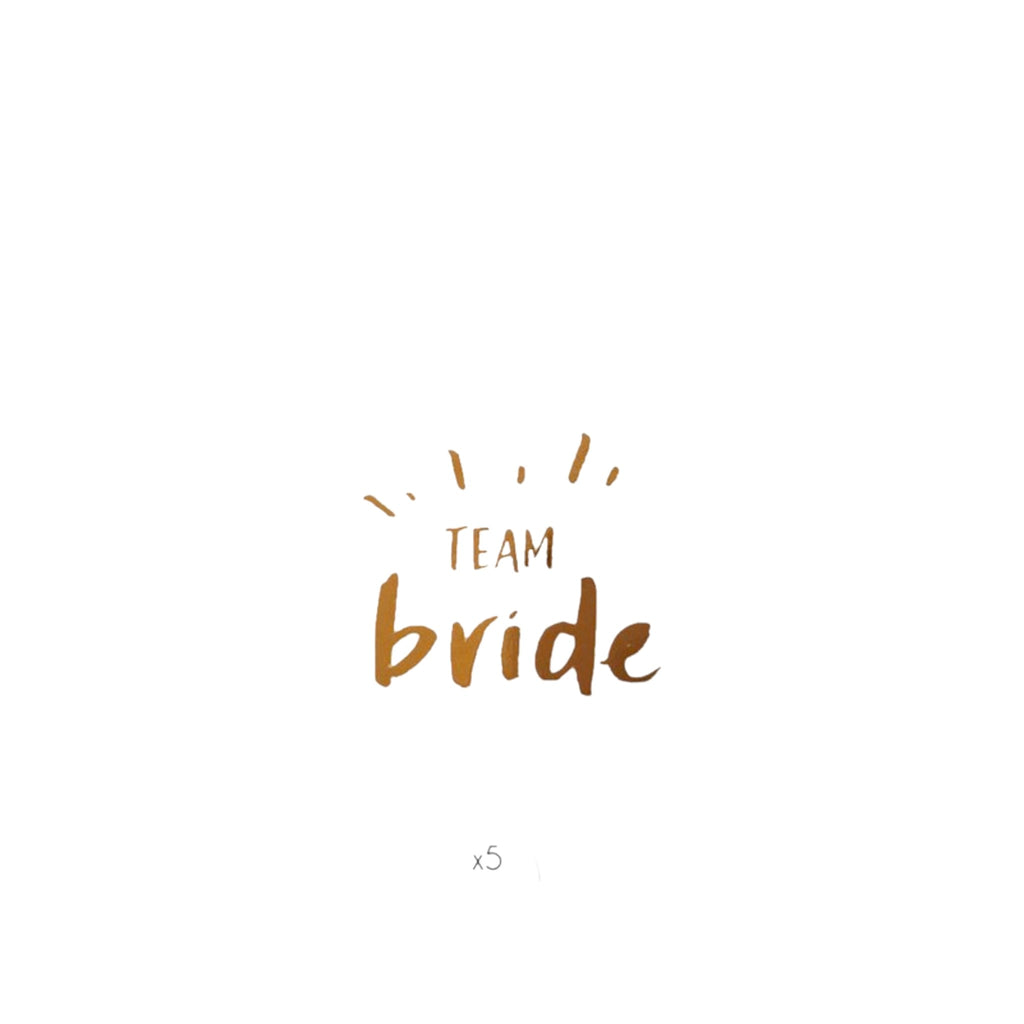 Tijdelijke tatoeage - Team bride (5 stuks)