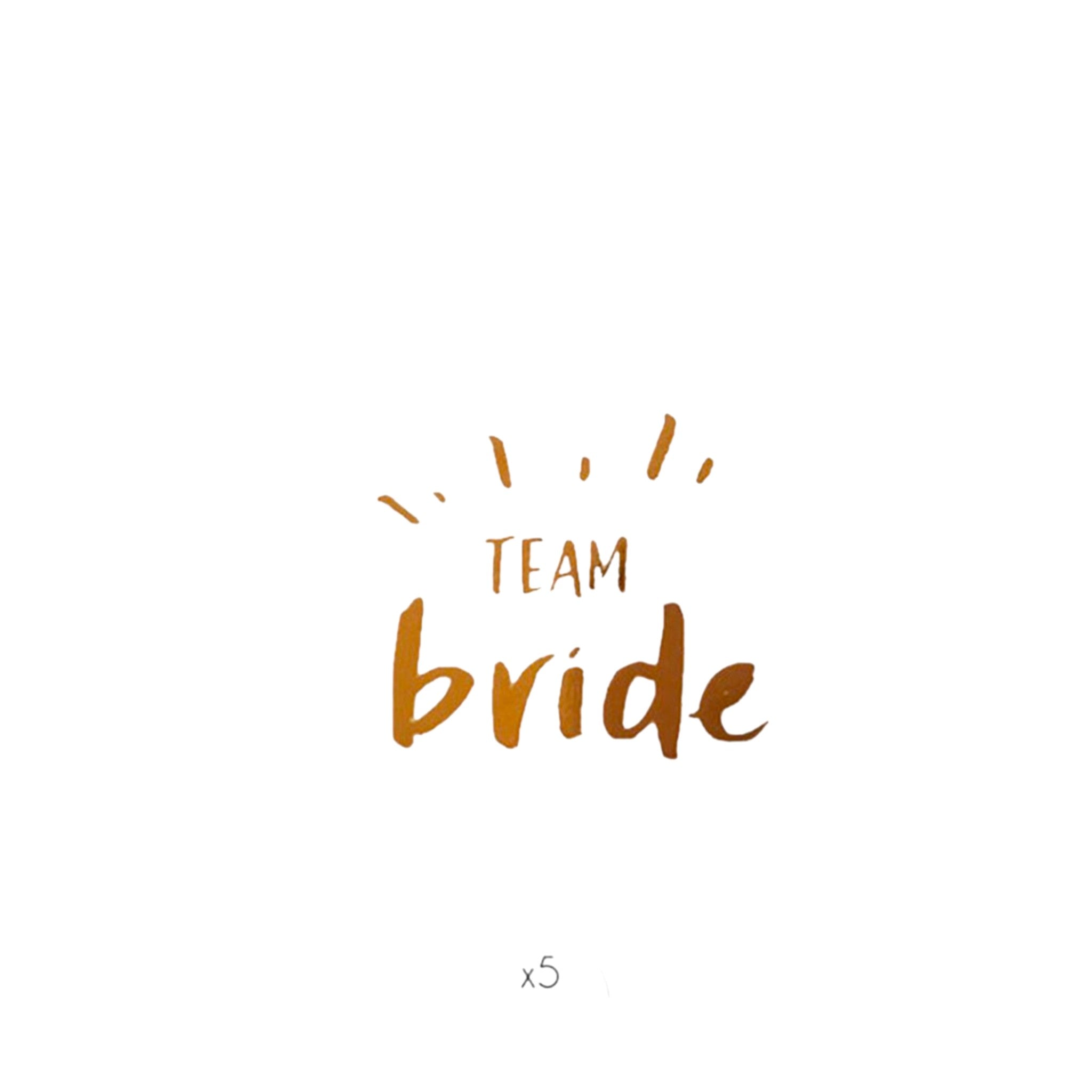 Tijdelijke tatoeage - Team bride (5 stuks)