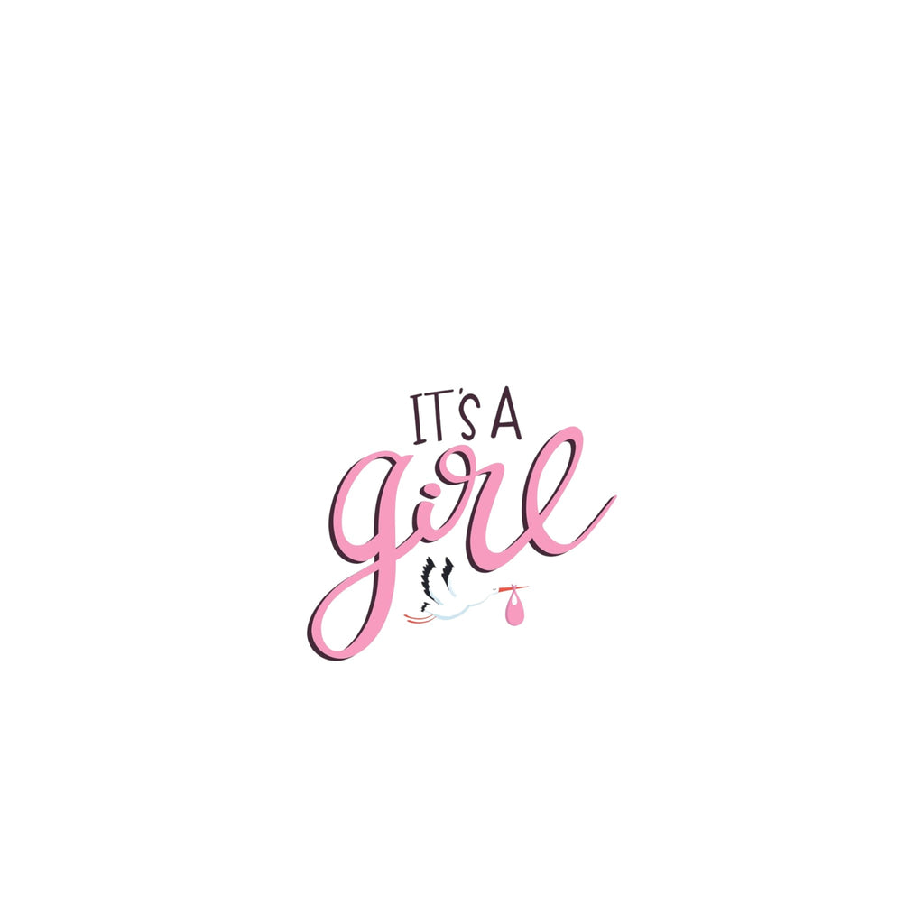 Tijdelijke tatoeage - It's a Girl (5 stuks)