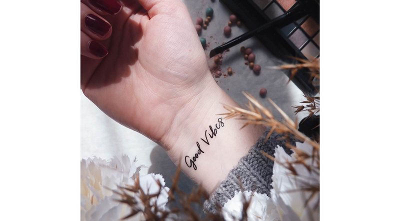 Tijdelijke tatoeage - Good Vibes (5 stuks)