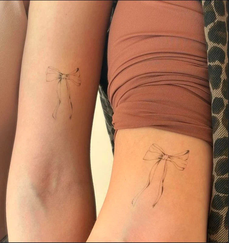 Tijdelijke tatoeage - Strik (5 stuks)
