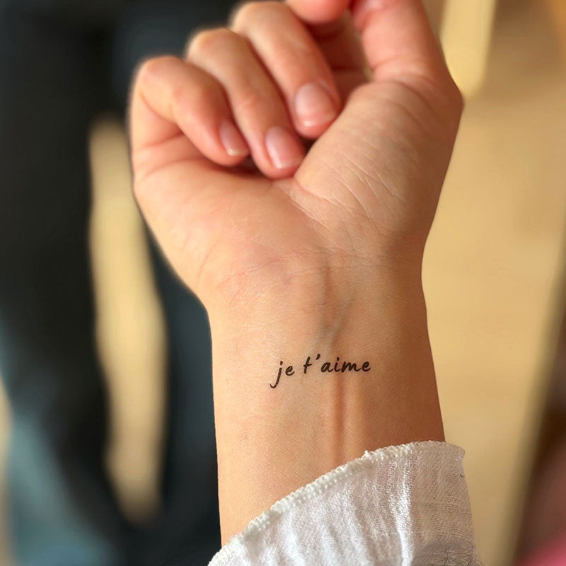 Tijdelijke tatoeage - Je t'aime (5 stuks)