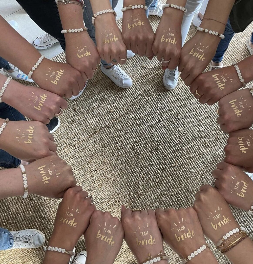 Tijdelijke tatoeage - Team bride (5 stuks)