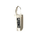 Wijnfles cadeautas - Congrats (naturel/zwart)