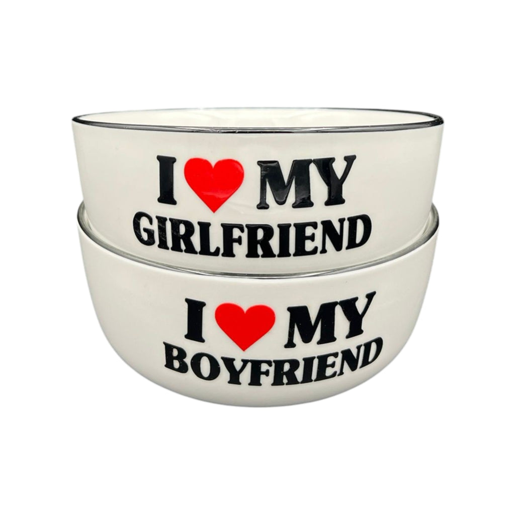 I ❤️ MY Girlfriend / I ❤️ MY Boyfriend - schaaltje (2 varianten)