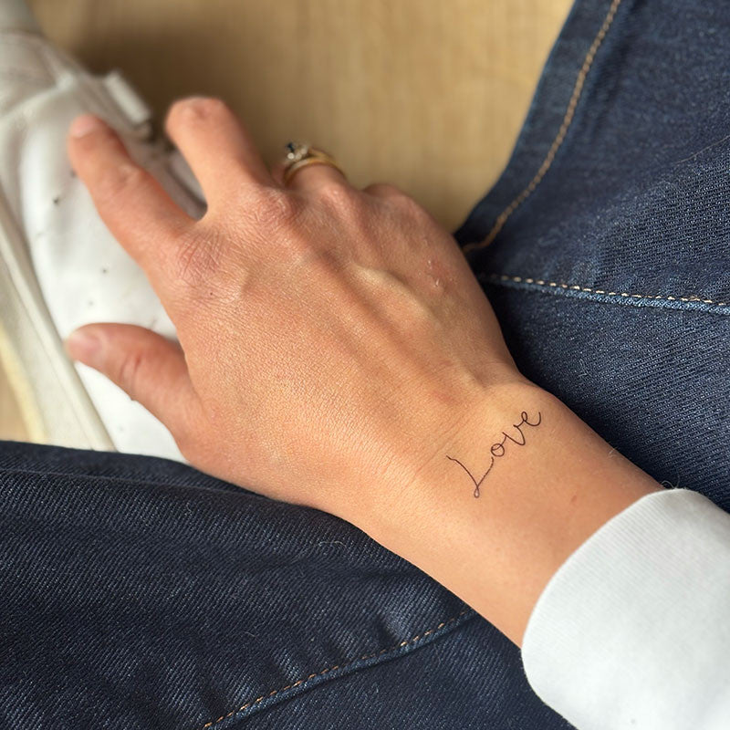 Tijdelijke tatoeage - Love (5 stuks)