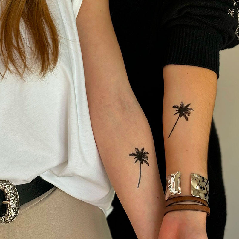 Tijdelijke tatoeage - Palmboom (5 stuks)
