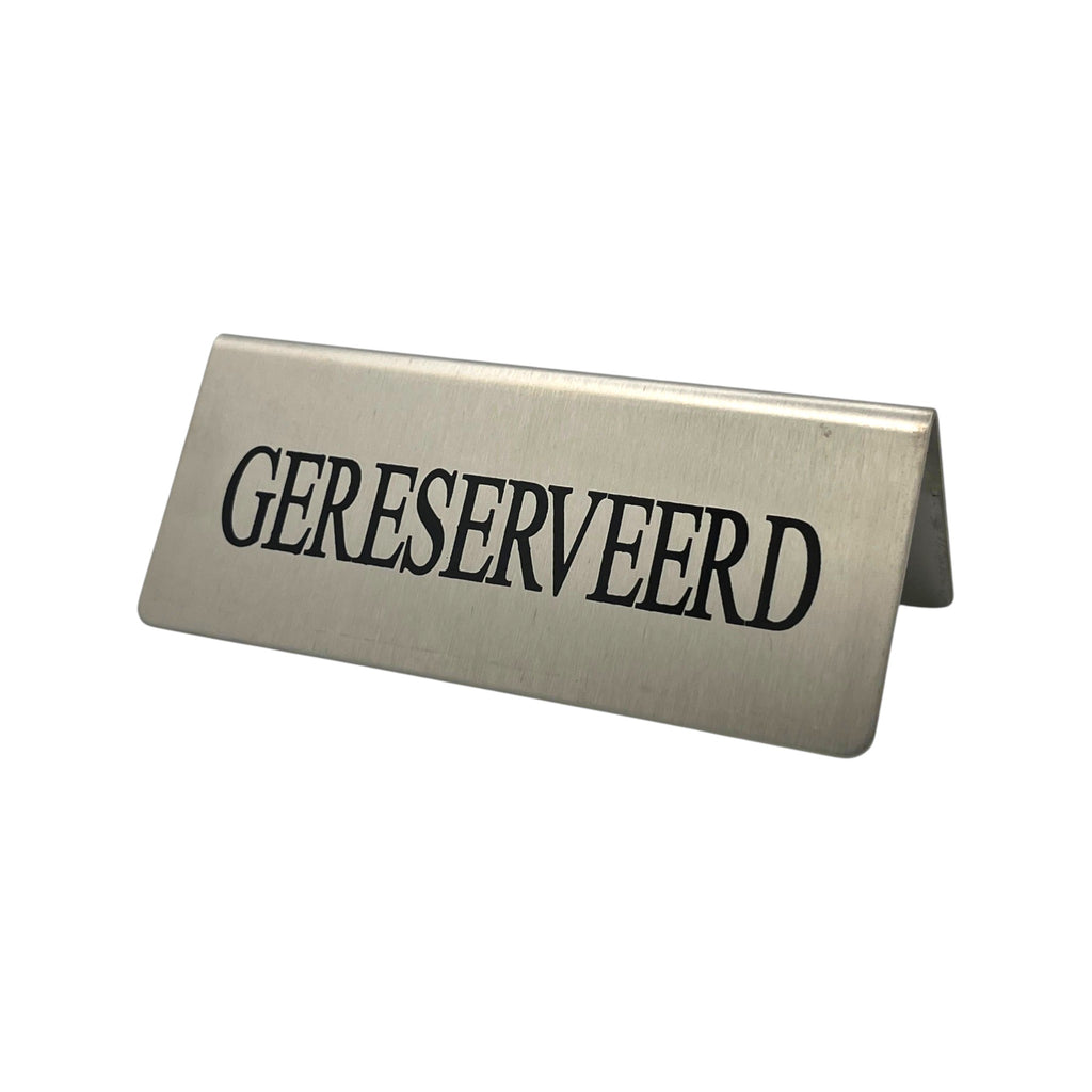 Tafelbordje gereserveerd (RVS)