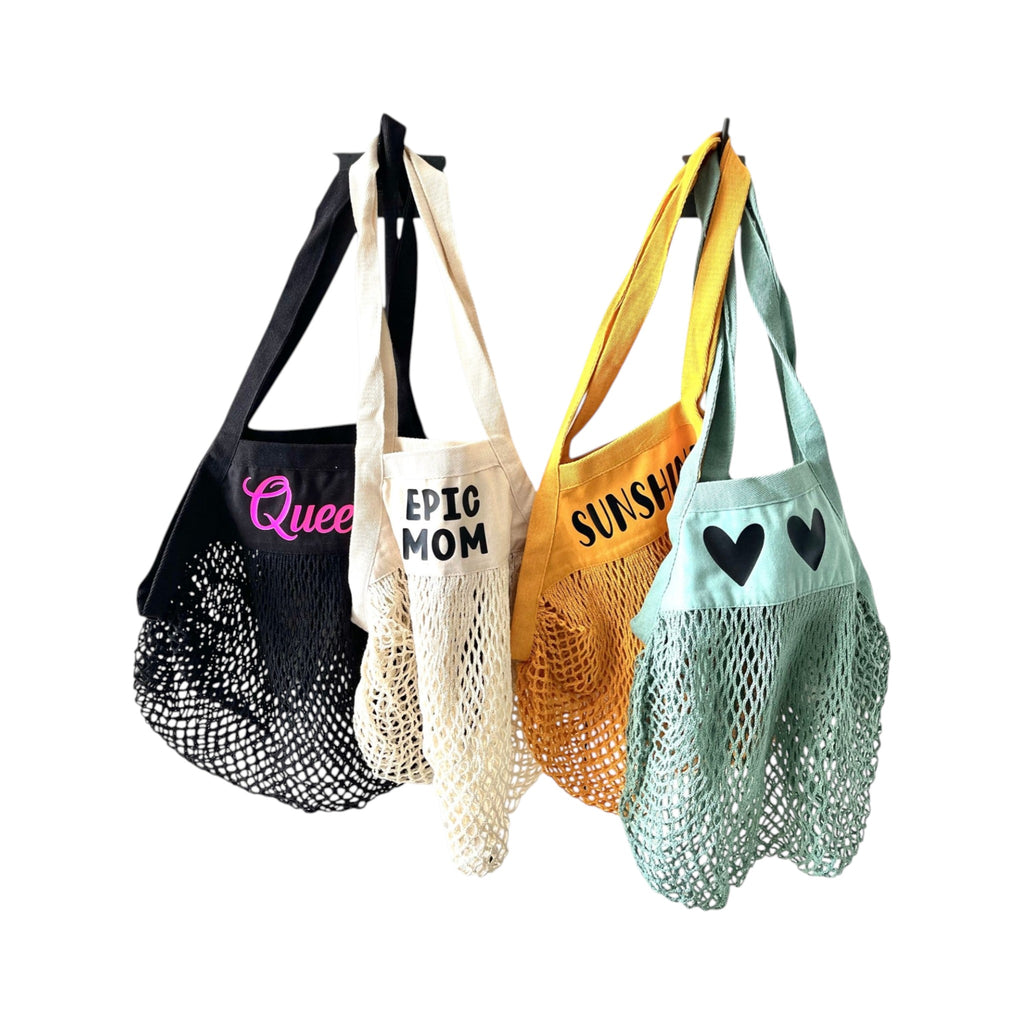 Hartjes - mesh tas (groen)