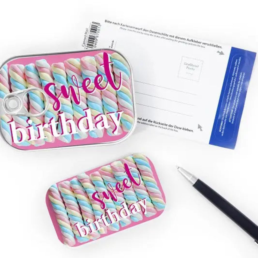 Sweet birthday - cadeau in blik