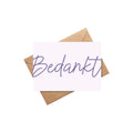 Bedankt - kaart